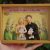 Couple Clay Art, Custom Photo And Message, Personalized Clay Painting, Portrait Figurine, Personalized Gift, Unique Wedding Gifts, Birthday Gifts