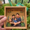 Tranh Đất Sét Theo Yêu Cầu, Cỡ Nhỏ, Ảnh Người Và Thông Điệp Tự Chọn, Tối Đa 4 Người, Tranh Đất Sét Cá Nhân Hóa, Quà Tặng Cá Nhân Hóa, Quà Cưới
