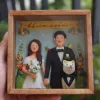 Couple Clay Art, Custom Photo And Message, Personalized Clay Painting, Portrait Figurine, Personalized Gift, Unique Wedding Gifts, Birthday Gifts