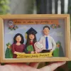 Custom Clay Art, Large, Personalized Portrait And Message, 2-4 People, Custom Clay Figurine, Adorable Style, Personalized Gifts, Wedding Gifts