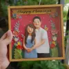 Couple Clay Art, Custom Photo And Message, Personalized Clay Painting, Portrait Figurine, Personalized Gift, Unique Wedding Gifts, Birthday Gifts