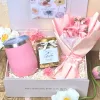Bloom In Limited Gift Box, With Heartfelt Care, Exclusive Gift Set, Tumbler, Granola, Flower Bouquet, October 20th Gift Boxes, Gift Boxes For Her