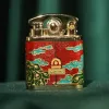 "Peacock" Hand-Drawn Leather Lighter, Personalized Engraved Lighters, Talent And Beauty Collection, Handmade Lighter, Accessories, Personalized Gifts