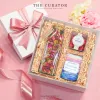"Rosie Lady" Gift Box, Sweet Choice For Her, Rose Bud Tea, Scented Candle, Chocolate Covered Strawberries, Elegant Gift Box, Gift For Her