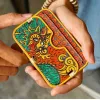 Ví Da Đựng Thẻ "Tỳ Hưu" Vẽ Tay, Khắc Tên Cá Nhân Hóa, Gìn Giữ Tài Vận, Hộp Đựng Sang Trọng, Ví Nghệ Thuật, Phụ Kiện Da Cao Cấp, Quà Tặng Cá Nhân Hóa