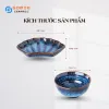 Bộ Đĩa Bày Bánh Kẹo Kiểu Hoa 4 Cánh Men Xanh Hỏa Biến, Gốm Sứ Bát Tràng, Gốm Nghệ Thuật, Trang Trí Nội Thất, Đĩa Sò Và Bát Tròn, Quà Tân Gia Tinh Tế