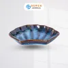 Bộ Đĩa Bày Bánh Kẹo Kiểu Hoa 4 Cánh Men Xanh Hỏa Biến, Gốm Sứ Bát Tràng, Gốm Nghệ Thuật, Trang Trí Nội Thất, Đĩa Sò Và Bát Tròn, Quà Tân Gia Tinh Tế