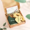 "Morning Sunshine" Gift Set, Customized Name Embroidered Face Mask And Scrunchie, Patterned Kraft Box, Gifts For Women, Meaningful Gifts