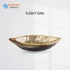 Đĩa Lá Ngân Men Hỏa Biến, 16 x 9cm, Gốm Sứ Bát Tràng Cao Cấp, Đĩa Gia Vị, Đĩa Gốm Hỏa Biến, Đồ Gốm Thiết Kế Độc Đáo, Phụ Kiện Sang Trọng Cho Bàn Tiệc