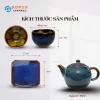 Bộ Ấm Bầu Gốm Sứ Men Xanh Biển Hỏa Biến 7 Món, Gốm Sứ Bát Tràng, Đầy Đủ Phụ Kiện Bàn Trà, Chén Đúc Lòng Hoa, Bình Gốm Nghệ Thuật, Quà Tân Gia Tinh Tế
