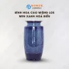 The Ocean Blue Fire-Glazed Tall Flared Ceramic Vase from Bat Trang Ceramics combines timeless and enchanting style, making it a perfect pottery vase for home decoration and an ideal housewarming gift.