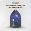 Bình Hoa Bóp Cổ Men Xanh Hỏa Biến Với Kích Thước 8 x 11cm Làm Từ Gốm Sứ Bát Tràng Mang Lại Vẻ Ấn Tượng Cho Không Gian Vừa Làm Bình Cắm Hoa, Vừa Làm Quà Tân Gia Tinh Tế