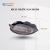 Chestnut Brown Fire-Glazed Kalanchoe Leaf Plate, 31 x 23cm, Bat Trang Ceramics, Leaf-Shaped Ceramic Plate, Handmade Ceramics, Vietnamese Ceramics