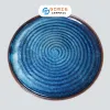 Đĩa Tròn Kim Cương Men Xanh Hỏa Biến, Gốm Sứ Bát Tràng Cao Cấp, Khay Tròn Phẳng, Đĩa Gốm Đa Dụng, Khay Gốm Đựng Ly, Đồ Gốm Thủ Công Việt Nam