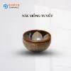 Fire-Glazed Flower Inner Tea Cup, Bat Trang Ceramics, Ceramic Tea Cup, Unique Fire-Glazed Ceramic Cup, Vietnamese Ceramics, Handmade Ceramics