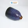 The Ocean Blue Fire-Glazed Ceramic Narrow Mouth Vase, sized 8 x 11cm, adds a distinctive touch to your space as a stunning Bat Trang flower vase, perfect for home decor or as a thoughtful housewarming gift.The Ocean Blue Fire-Glazed Ceramic Narrow Mouth Vase, sized 8 x 11cm, adds a distinctive touch to your space as a stunning Bat Trang flower vase, perfect for home decor or as a thoughtful housewarming gift.