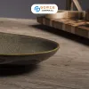 Đĩa Xoài Men Gấm Vàng Hỏa Biến, 30 x 15Cm, Gốm Sứ Bát Tràng, Đĩa Xoài Dáng Bầu, Khay Gốm Men Hỏa Biến, Đĩa Gốm Nghệ Thuật, Đồ Gốm Thủ Công Trang Trí