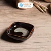 Đĩa Gia Vị Vuông Men Cánh Gián Hỏa Biến, Gốm Sứ Bát Tràng, Đĩa Muối Thiết Kế Sang Trọng, Đĩa Gốm Đựng Nước Chấm, Phụ Kiện Bàn Tiệc, Đồ Gốm Thủ Công