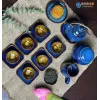 Bộ Ấm Bầu Gốm Sứ Men Xanh Biển Hỏa Biến 7 Món, Gốm Sứ Bát Tràng, Đầy Đủ Phụ Kiện Bàn Trà, Chén Đúc Lòng Hoa, Bình Gốm Nghệ Thuật, Quà Tân Gia Tinh Tế
