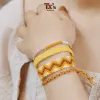 Set Vòng Tay "Mặt Trời" Gồm 4 Vòng Tay Len Nghệ Thuật Chính Là Món Phụ Kiện Cho Ngày Rạng Rỡ, Phù Hợp Để Làm Quà Tặng Cho Nữ, Quà Sinh Nhật Ý Nghĩa