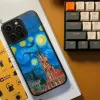 The "Starry Night" Hand-Drawn Leather Phone Case, inspired by Van Gogh's iconic painting with signature or name engraving, making it the perfect art phone case and a thoughtful personalized gift.The "Starry Night" Hand-Drawn Leather Phone Case, inspired by Van Gogh's iconic painting with signature or name engraving, making it the perfect art phone case and a thoughtful personalized gift.