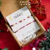 The Christmas Pearl Bracelet Gift Set is the perfect sweet Christmas gift, featuring a beautiful pearl and Miyuki bracelet that embodies elegance, making it a unique handmade accessory and a meaningful Christmas gift box for your loved ones.