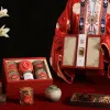 The "Cloud Imagery 1" Tet Gift Box is a stunning wooden gift box offering a premium Tet gift set with granola, jams, honey, and porcelain cups, perfect as a token of good fortune for loved ones or a thoughtful corporate gift.