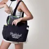 [BEST SELLER] Personalized "Pickleball Tote-Ally Awesome" Black Canvas Tote, Personalized Leather Tag, Pickleball Bags, Unique Birthday Gift Idea