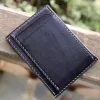 The Personalized Leather Card Holder is a luxury men's wallet with 4 compartments, crafted by hand as a perfect gift for him and a standout piece of artisan accessories.