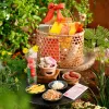 The "Reunion" Tet Gift Basket, a perfect blend of Vietnamese specialties, comes in a beautifully crafted traditional woven basket, making it an ideal premium Tet gift set for both personal and corporate gift giving.