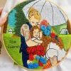 The Personalized Two People & Full Background Embroidery Frame is a memorable handmade canvas embroidery set, making it a unique personalized gift perfect for weddings and other special occasions