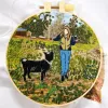 The Personalized Two People & Full Background Embroidery Frame is a memorable handmade canvas embroidery set, making it a unique personalized gift perfect for weddings and other special occasions