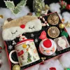 The "Cold Nights, Good Vibes" Christmas Gift Box is the perfect way to create moments of relaxation, featuring a cute Christmas gift set with a cozy eye mask, towel, ceramic mug, and delicious chocolate, all wrapped up in festive charm