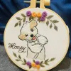 The Personalized Portrait with Flower & Text Embroidery Frame is a unique handmade canvas embroidery that transports you into the art, making it the perfect personalized gift for a birthday