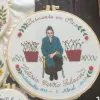 The Personalized Portrait with Flower & Text Embroidery Frame is a unique handmade canvas embroidery that transports you into the art, making it the perfect personalized gift for a birthday