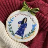 The Personalized Portrait with Flower & Text Embroidery Frame is a unique handmade canvas embroidery that transports you into the art, making it the perfect personalized gift for a birthday