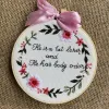 The Personalized Flower and Message Embroidery Frame, meticulously handcrafted to bring joy and heartfelt wishes, makes a thoughtful and meaningful personalized gift for any occasion