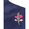 Khẩu trang thêu tay hoa đỏ năm cánh với nét duyên đầy cuốn hút, được làm từ vải linen cao cấp, là khẩu trang thủ công và phụ kiện thủ công tuyệt vời, thích hợp làm quà Việt Nam ý nghĩa