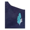 The Feather Embroidery Linen Face Mask offers elegance in every moment, featuring a handmade 3-ply design with adjustable straps, combining eco-friendly materials and intricate craftsmanship for a stylish and sustainable accessory