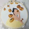 The Personalized Portrait with Flower & Text Embroidery Frame is a unique handmade canvas embroidery that transports you into the art, making it the perfect personalized gift for a birthday