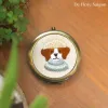 The Hand-Embroidered Mirror, with its captivating design and 25cm diameter, offers a personalized touch, making it a unique handmade accessory and a perfect birthday gift that tells a special tale