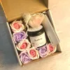 The Kraft Box Scented Candle & Wax Flower Gift Set offers a pleasant & emotional fragrance, making it the perfect romantic birthday gift and gift for her