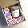 The Kraft Box Scented Candle & Wax Flower Gift Set offers a pleasant & emotional fragrance, making it the perfect romantic birthday gift and gift for her