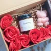 The Scented Candle Gift Box With Ribbon is a romantic birthday gift designed to captivate all senses, featuring a luxurious blend of natural essential oils and wax—the perfect gift for her.