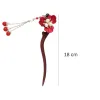 The 3-Petal Red Flower Wooden Hair Stick adds a touch of royalty and grace, making it a perfect vintage hair accessory, beautifully crafted as a handmade Vietnamese piece and an ideal unique gift for her.