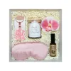 The Scent of Serenity Gift Set is the perfect way to enjoy a relaxing moment, featuring a scented candle, scent spray, eye mask, and massage roller—an elegant Women's Day gift box designed to pamper and rejuvenate, making it the ultimate gift for her