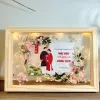 A Custom Photo with Dried Flower Frame beautifully combines handmade flower art and personalization, creating a unique way to preserve precious moments- a thoughtful gift for her that turns memories into timeless custom dried flower art.