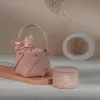The Scented Candle in Leather Holder & Silk Scarf Gift Set is a thoughtful gift wrapped in love, featuring a scented candle with a hidden message in a personalized jar—a perfect gift for her on any special occasion.