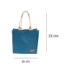 The Textile Shopping Bag (26 x 32cm) in Elegant Blue is a stylish and practical fabric gift bag, perfect as an office lunch bag or textile fabric working bag, crafted from high-quality material - a refined handmade gift for any occasion.