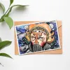This impressive A6 Vietnam postcard, featuring artistic strokes of ethnic imprints, comes with an envelope and makes a perfect Vietnamese gift or souvenirsThis impressive A6 Vietnam postcard, featuring artistic strokes of ethnic imprints, comes with an envelope and makes a perfect Vietnamese gift or souvenirs